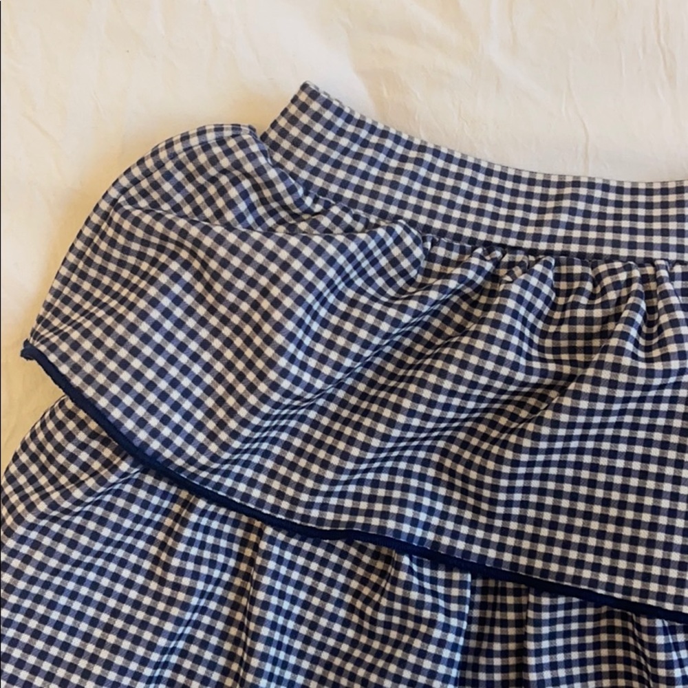 Zara Blue and White Gangnam Ruffle Tiered Skirt - Picture 4 of 6
